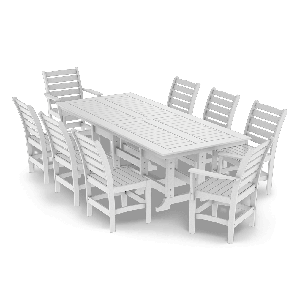 Sister Bay Furniture Beaumont & Maywood Dining Set White Knockout