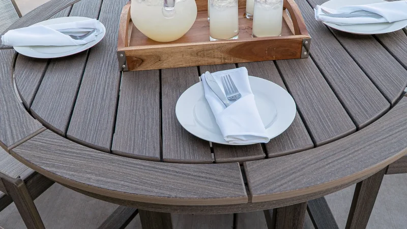 Sister bay Furniture Laguna Dining Table Close Up